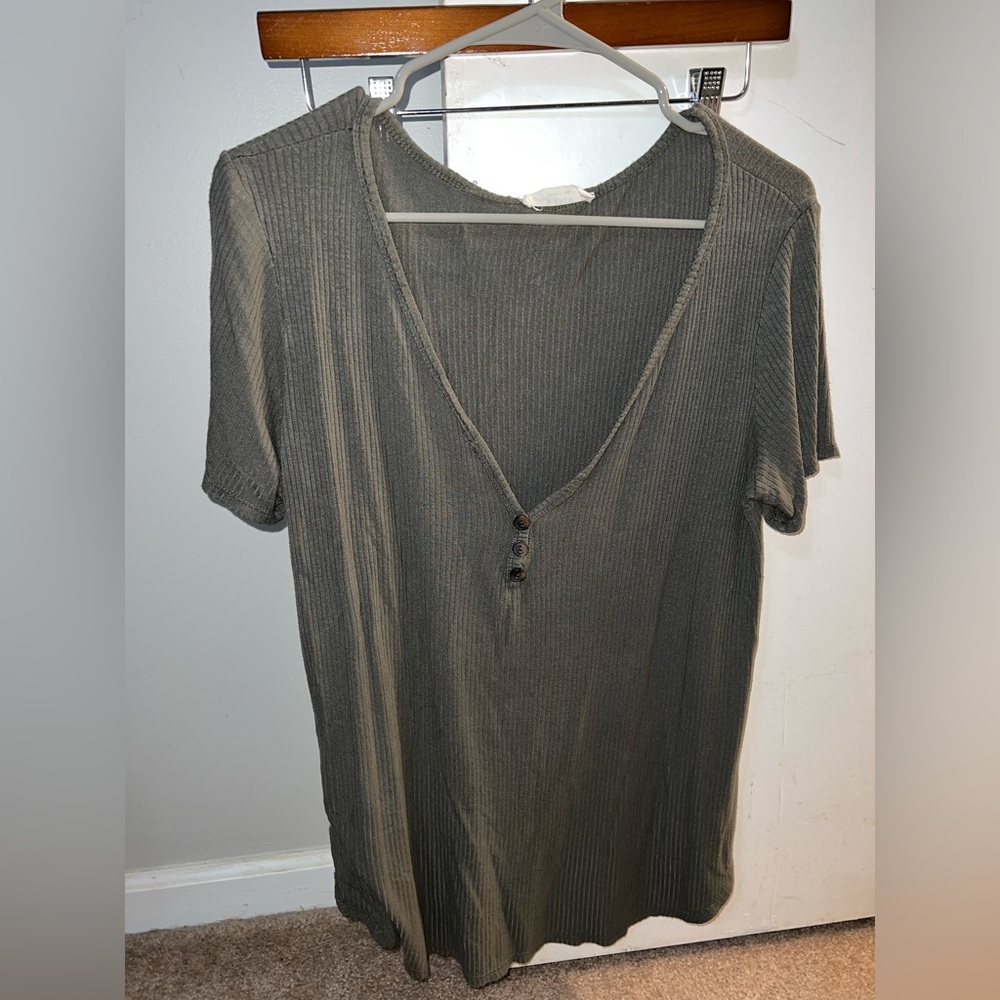Womens Over Sized Ribbed Shirt